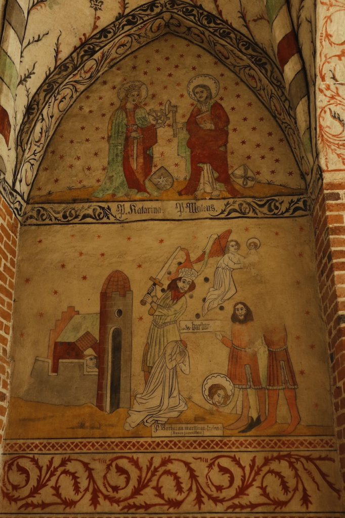 Image of heavily restored wall-paintings in Taivassalo church. Photo by Janika Aho