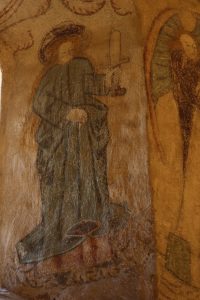 Painting of St Christina in the church of Hattula. Photo by Janika Aho.