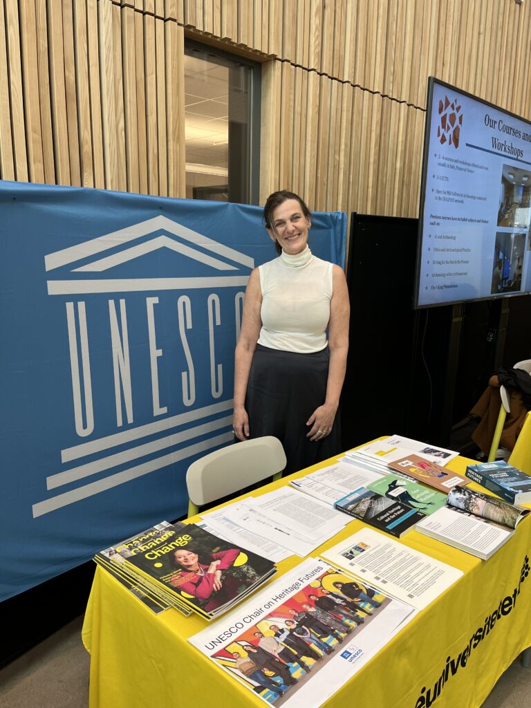 Helena Rydén organised and ran a table with publications and other information about the work of the UNESCO Chair at Linnaeus University (7-8 April 2026).